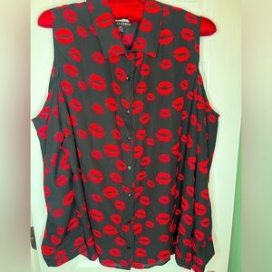 Like 🆕 Moral Fiber Cold Shoulder Lipstick Button up Size 2X (18-20)